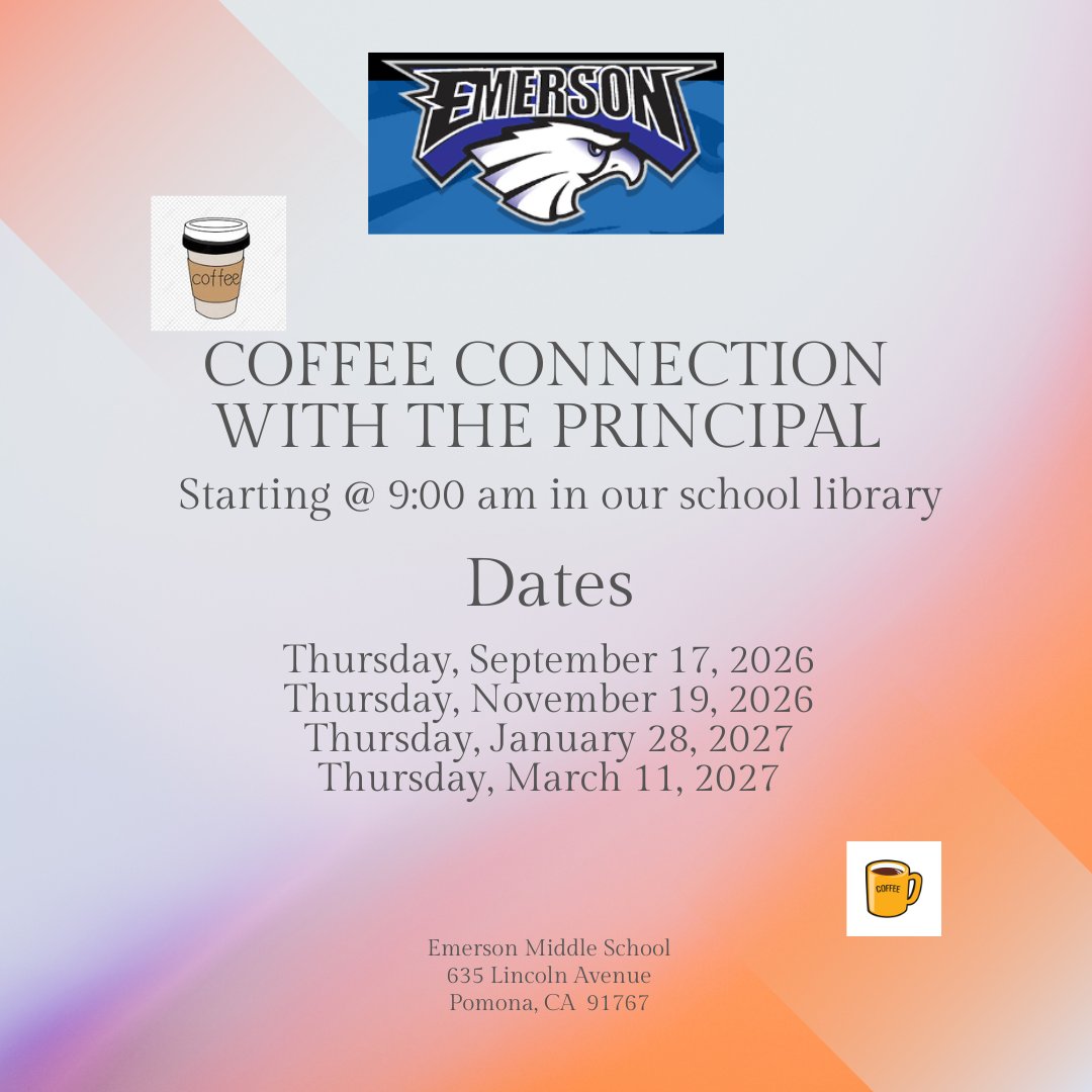 Coffee with the Principal / Cafe con la directora